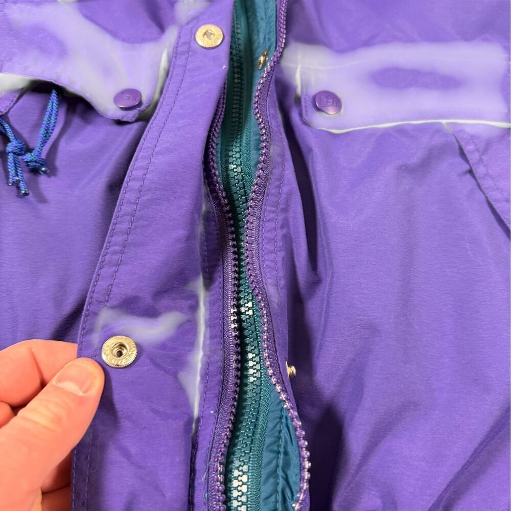 Vintage REI Gore-Tex Mountain Parka Jacket Women’s 12 Purple Teal 90s Gorpcore - Picture 9 of 16